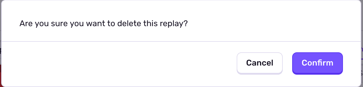 Session Replay details user interface