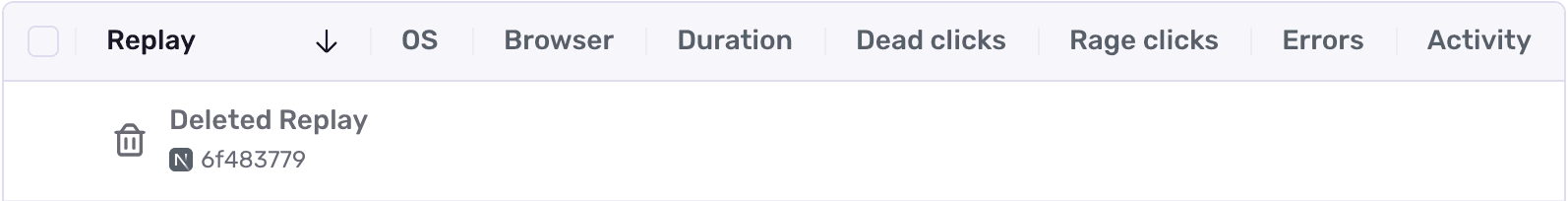 Session Replay details user interface